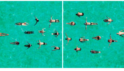 Mario Arroyave Timeline Divers II, 2013 C-Print on Plexiglass, 39,5 x 79 inches Edition 2/5 + 2 A.P.