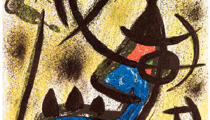 Joan Miró Il Círculo de Petra, 1971 Lithograph 22.32 x 17.75 inches 50/125 Hand signed and numbered by Artist. Certified by Miró Foundation.