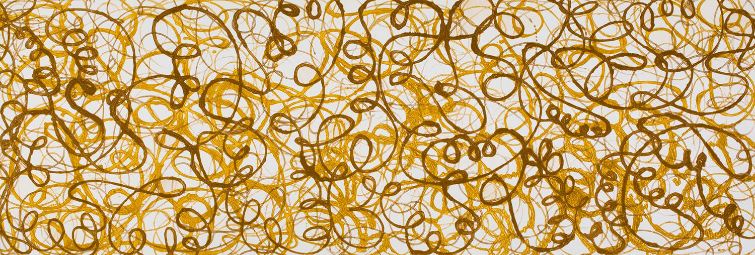 Long Flat Swirls - Ochre